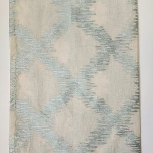 West Elm Clipped Trellis Blue and Cream Patterned Curtains (Set Of 2)
